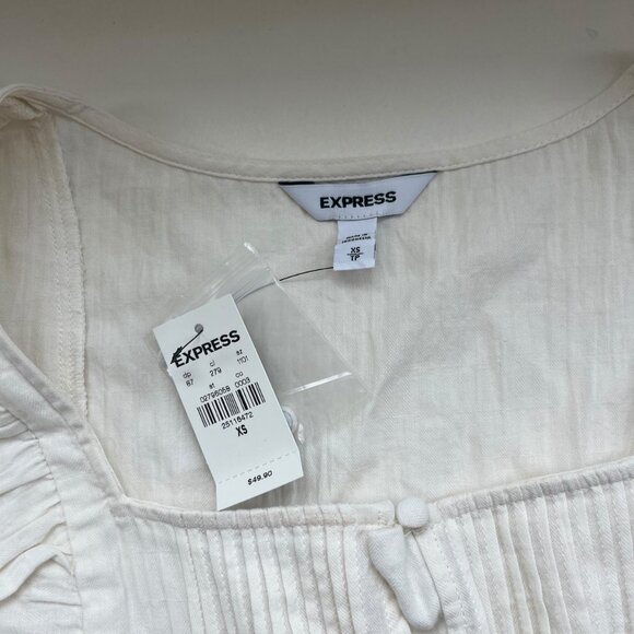 NWT Express Flowy Ruffled Tank Top (XS) - Picture 2 of 4